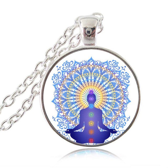 Chakra Reiki Healing Necklace Buddha Yoga Meditation Pendants