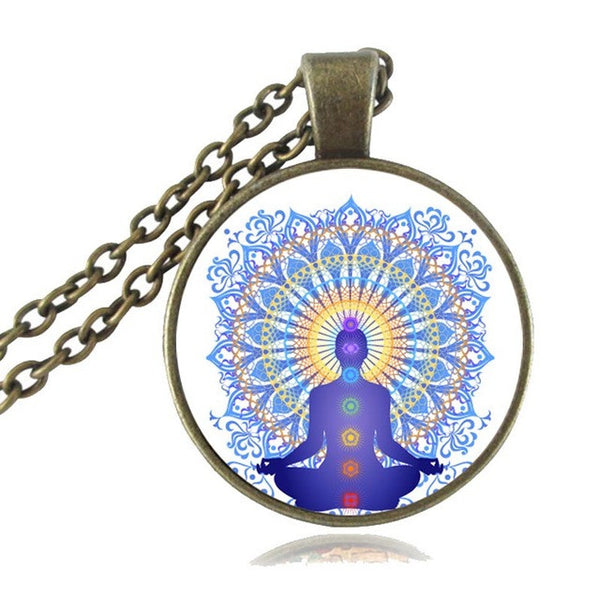 Chakra Reiki Healing Necklace Buddha Yoga Meditation Pendants