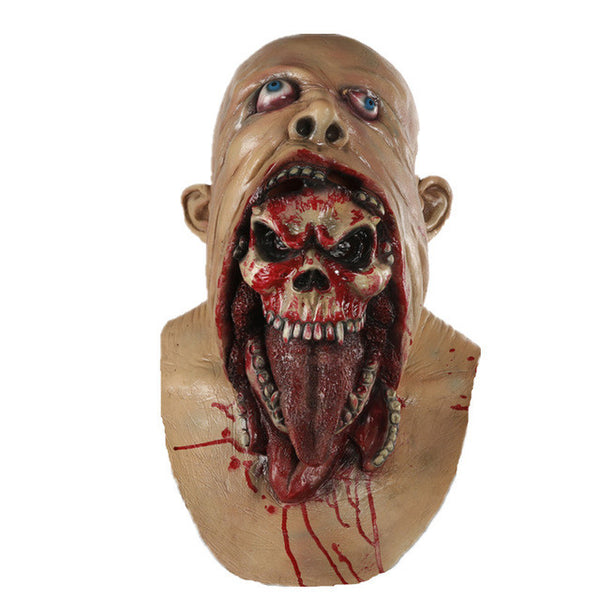 Full Face Melting Zombie Bloody  Horror Adult Latex Scary Halloween Mask