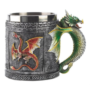 Medieval 3D Dragon Stainless Steel Mug Cup