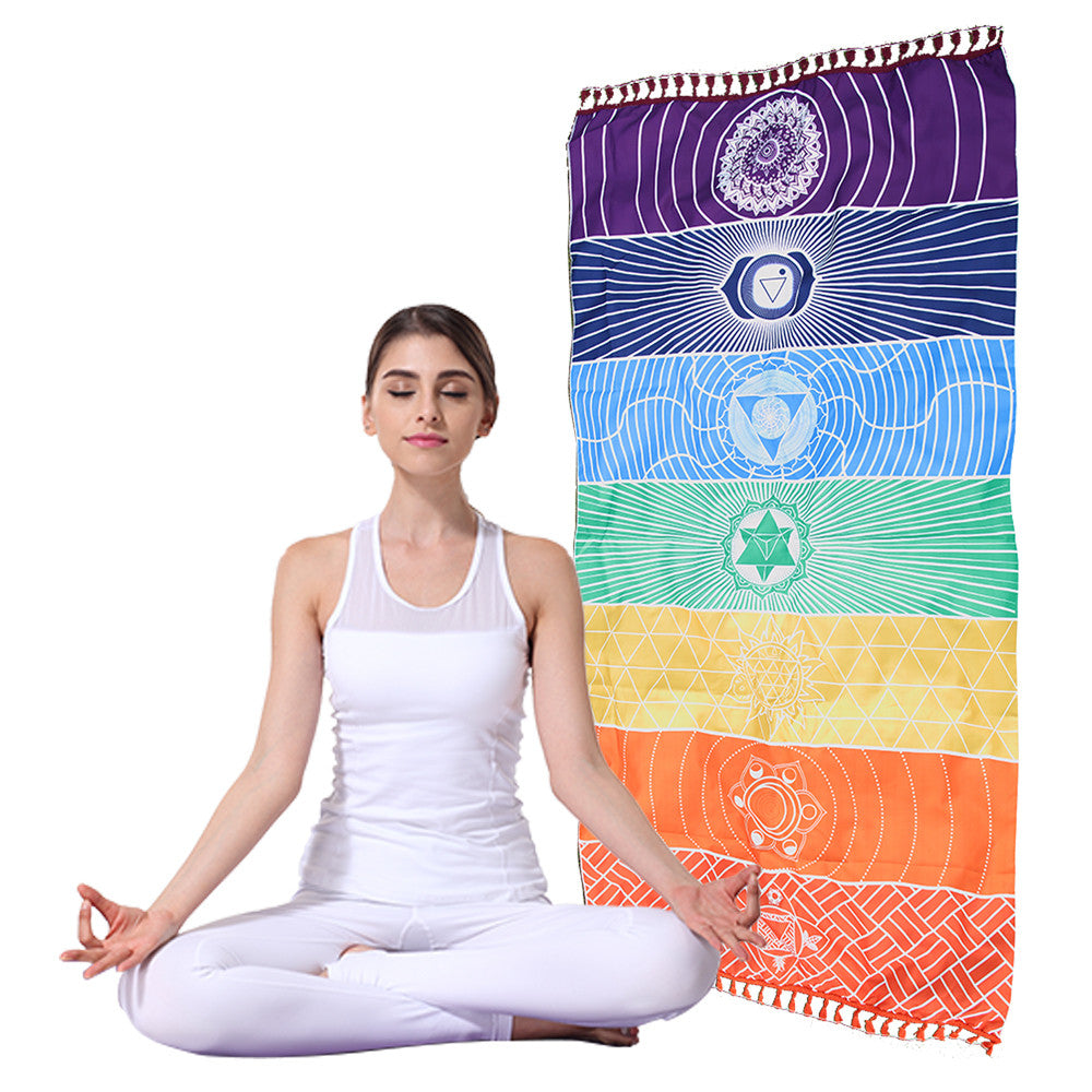 Mandala Blanket 7 Chakra Colored Blanket