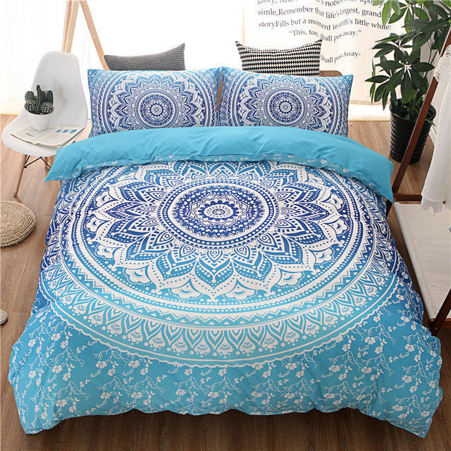 3pc Mandala King or Queen Bedding Set