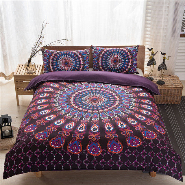 3pc Mandala King or Queen Bedding Set