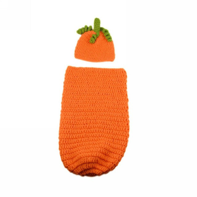 Baby Pumpkin Photography Crochet Knitted Outfit