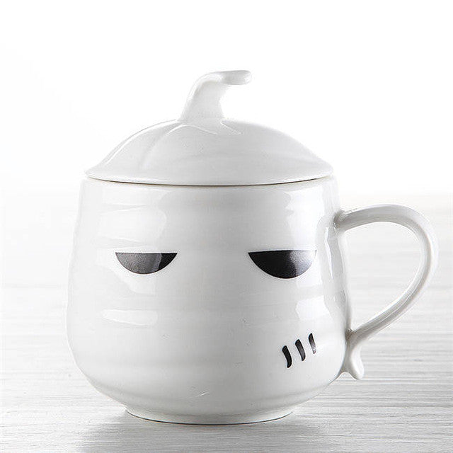 Halloween Pumpkin & Ghost Porcelain Mugs