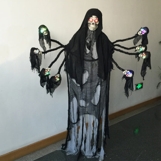 6 Feet Tall Giant Spooky Standing Ghost with Light up Eyes