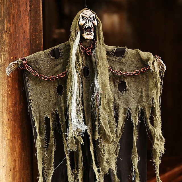 Hanging Skeleton Ghost Halloween Horror Prop