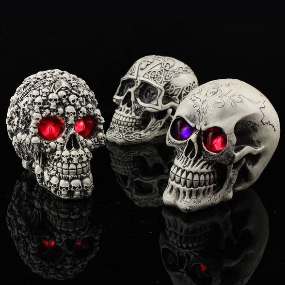 Glowing Skull Head Halloween Decoration