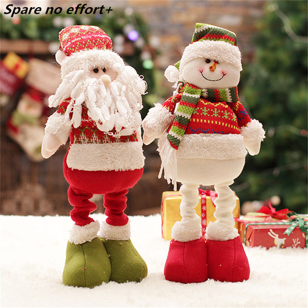 Retractable Christmas Decoration Santa Claus/Snowman Standing Dolls