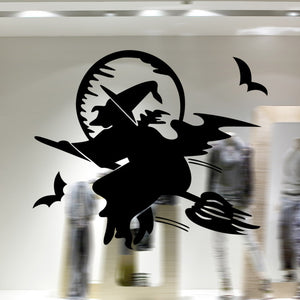 Flying Witch Halloween Decoration Wall Sticker 20 Inches