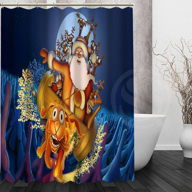Variety Christmas Style Shower Curtains