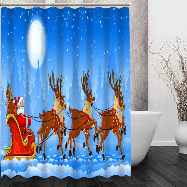 Variety Christmas Style Shower Curtains