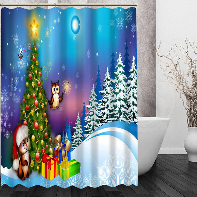 Variety Christmas Style Shower Curtains