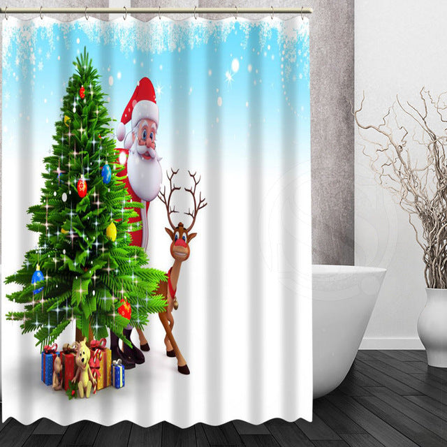 Variety Christmas Style Shower Curtains