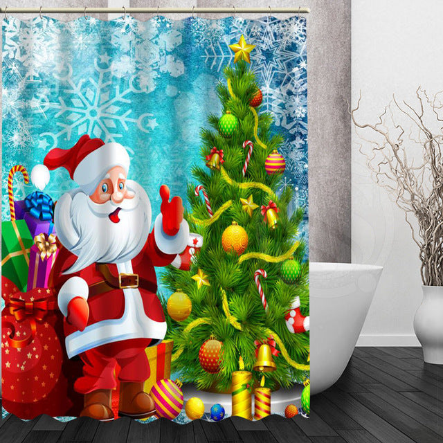 Variety Christmas Style Shower Curtains