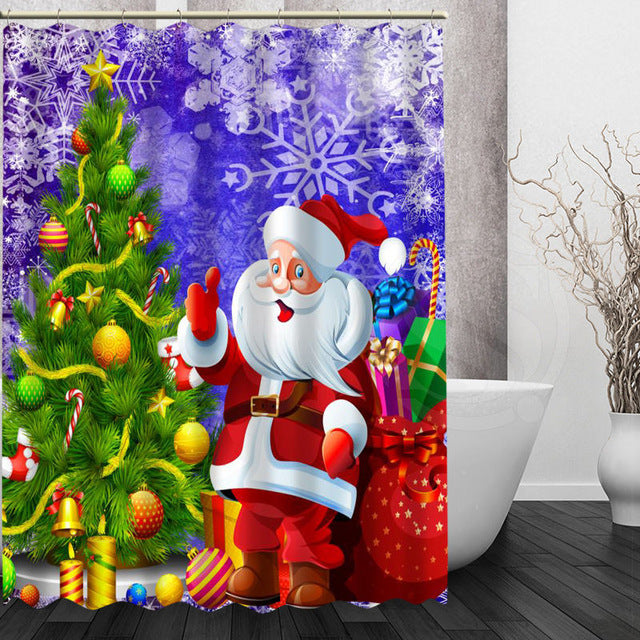 Variety Christmas Style Shower Curtains