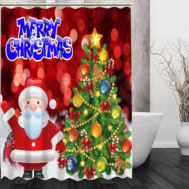 Variety Christmas Style Shower Curtains