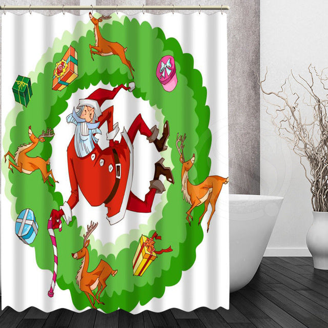 Variety Christmas Style Shower Curtains