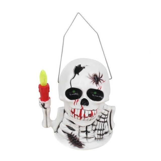 Halloween Pumpkin Skull Witch Lantern With Scary Sounds