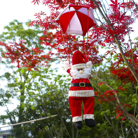 Christmas Santa Snowman Hanging Parachute Decoration