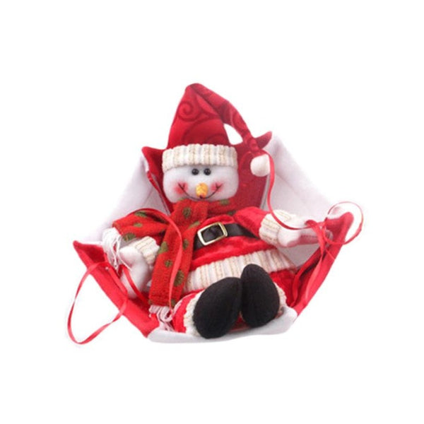 Christmas Santa Snowman Hanging Parachute Decoration