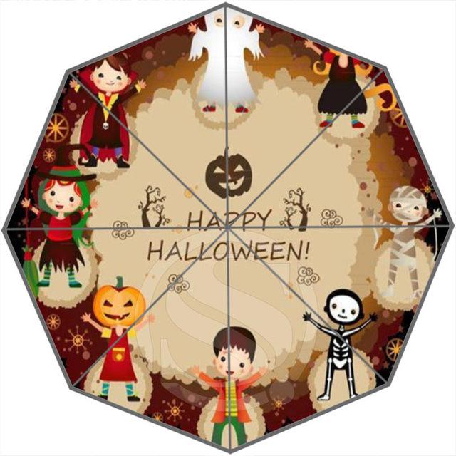 Foldable Sun And Rain Decorative Halloween Umbrellas