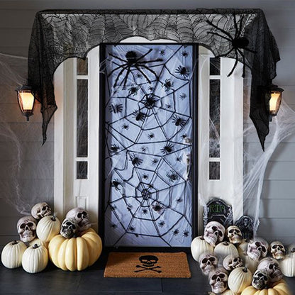 Halloween Scarf Spider Web Door/Fireplace Decoration