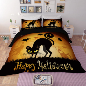 Halloween Cat Duvet Bedding Set