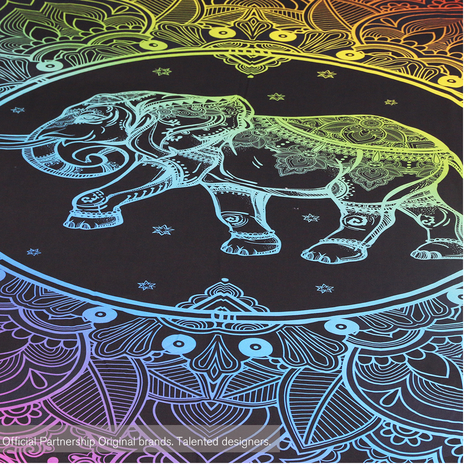 Mandala Elephant Bohomeian 3D Duvet 3pc Bedding Set