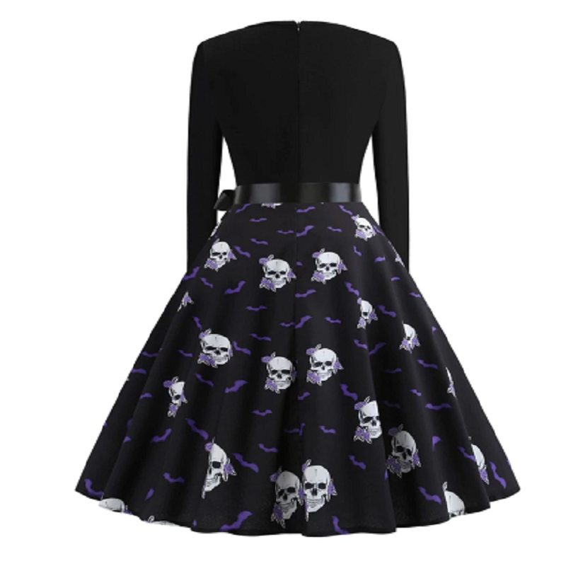 Gothic Skull And Bat Dress