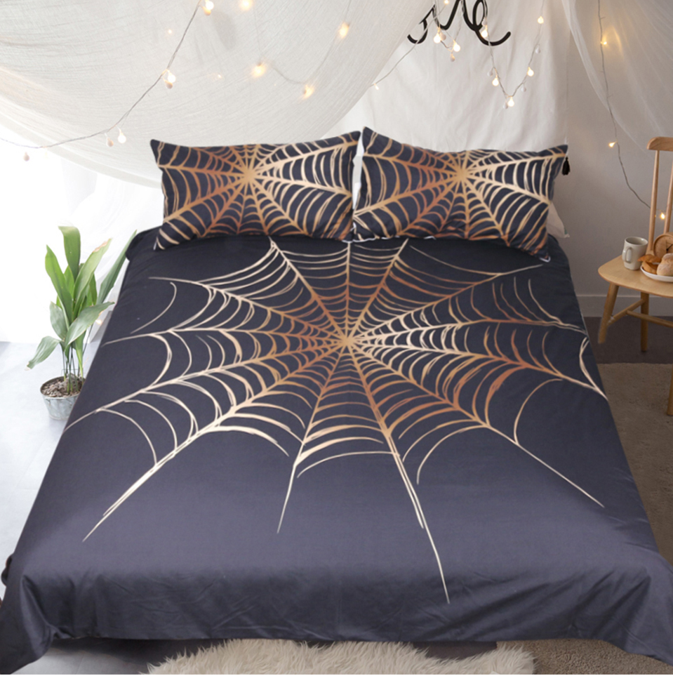 Golden Spiderweb Bedding Set