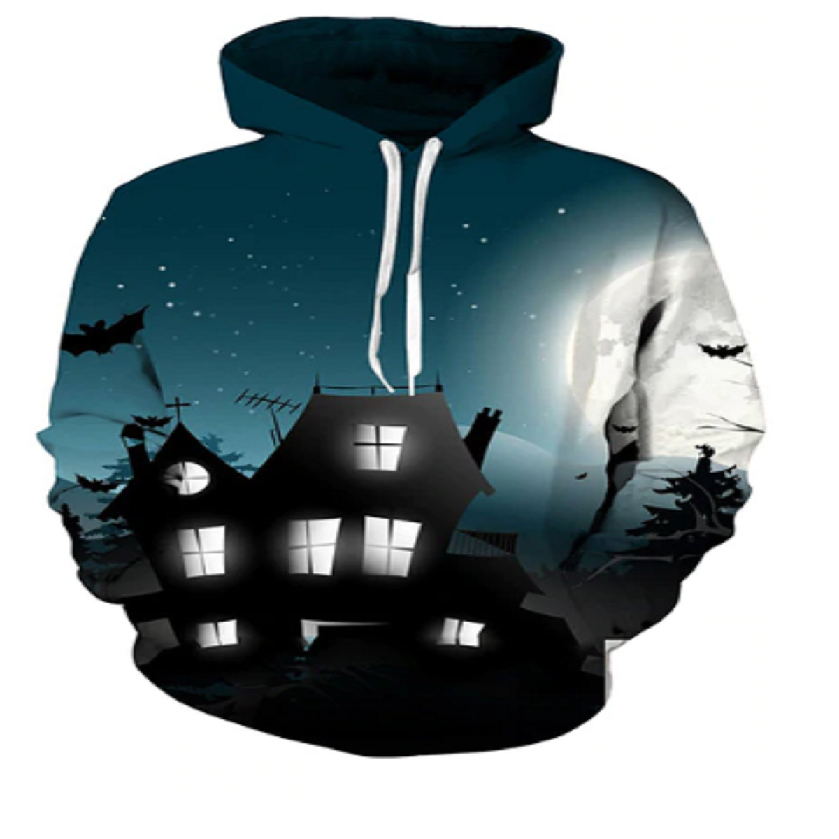 Creepy Mansion Halloween 3D Hooded Sweatshirt