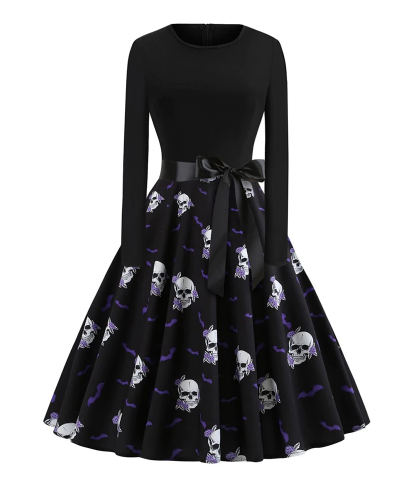 Gothic Skull And Bat Dress