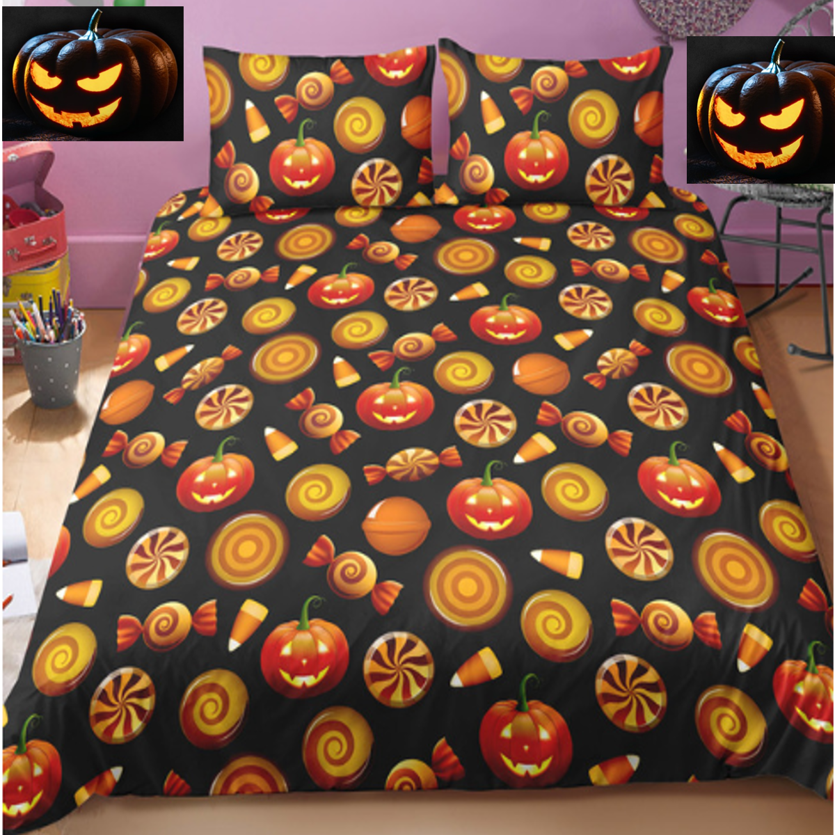 The Halloween Candy Duvet Bedding Set