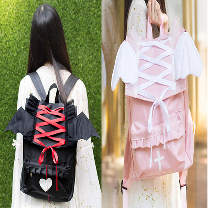 Gothic Angel/Devil  Nylon Backpack