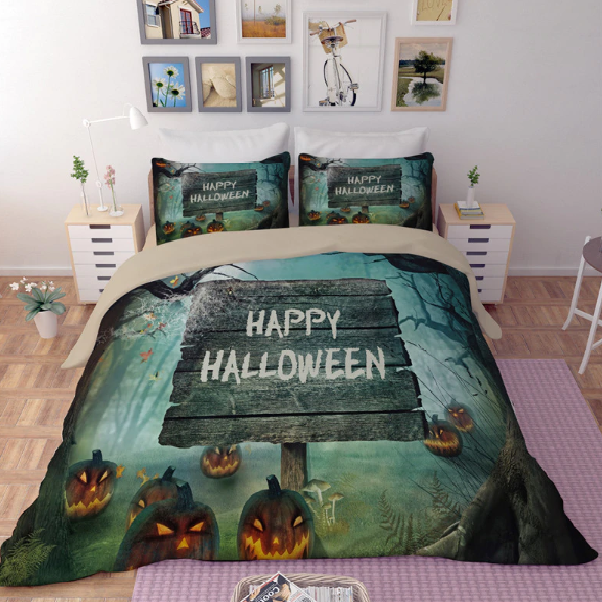 Halloween Land  Duvet Bedding Set