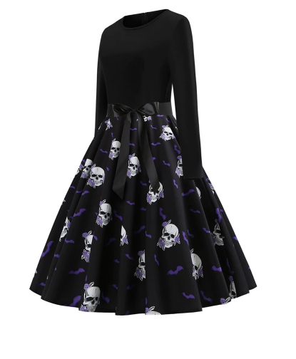 Gothic Skull And Bat Dress